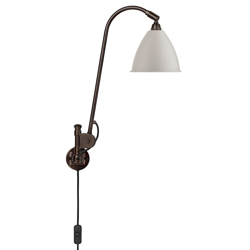 Bestlite BL6 Wall Lamp, Black Brass/Classic White