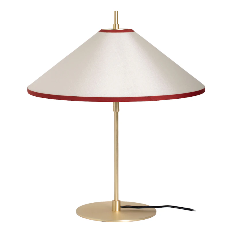 Tafta Table Lamp Ø40 cm, Red / Off-white